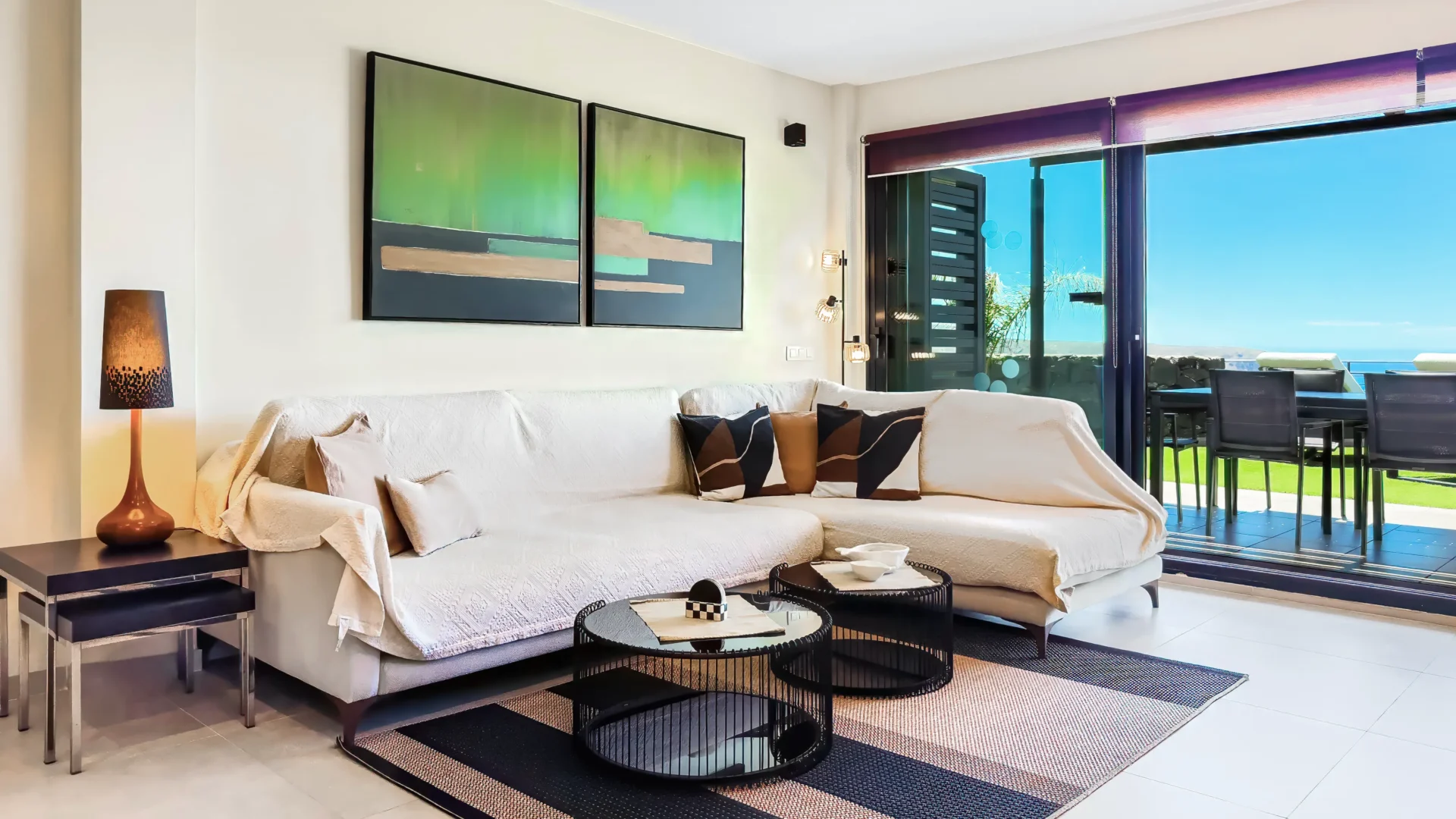Tastefully designed interior at Villa Julia in the south of Tenerife