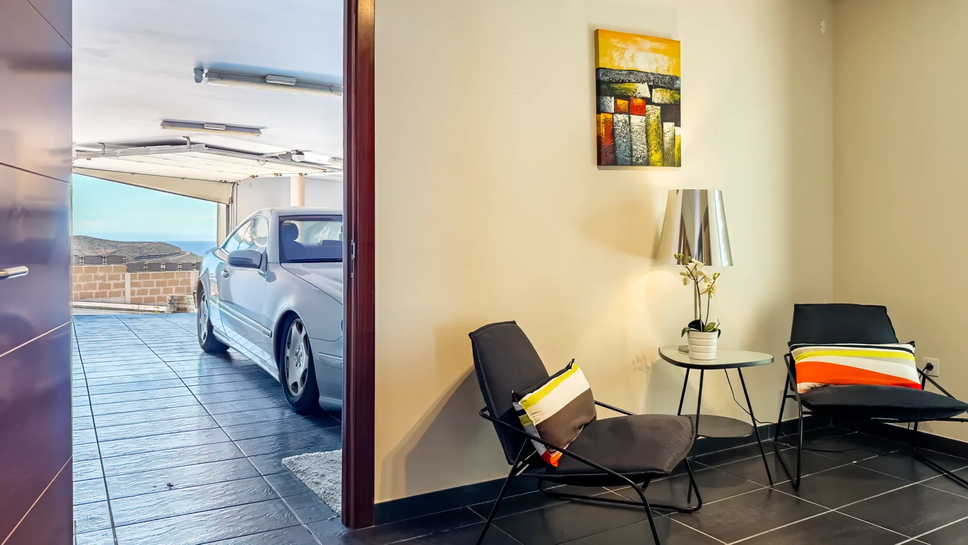 Large private garage at Villa Julia, Costa Adeje