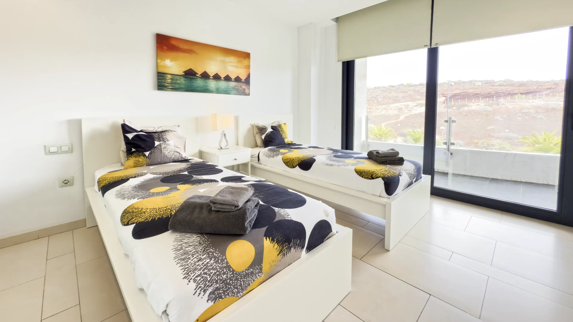 Twin room with terrace at Las Olas complex in Palm-Mar, Tenerife
