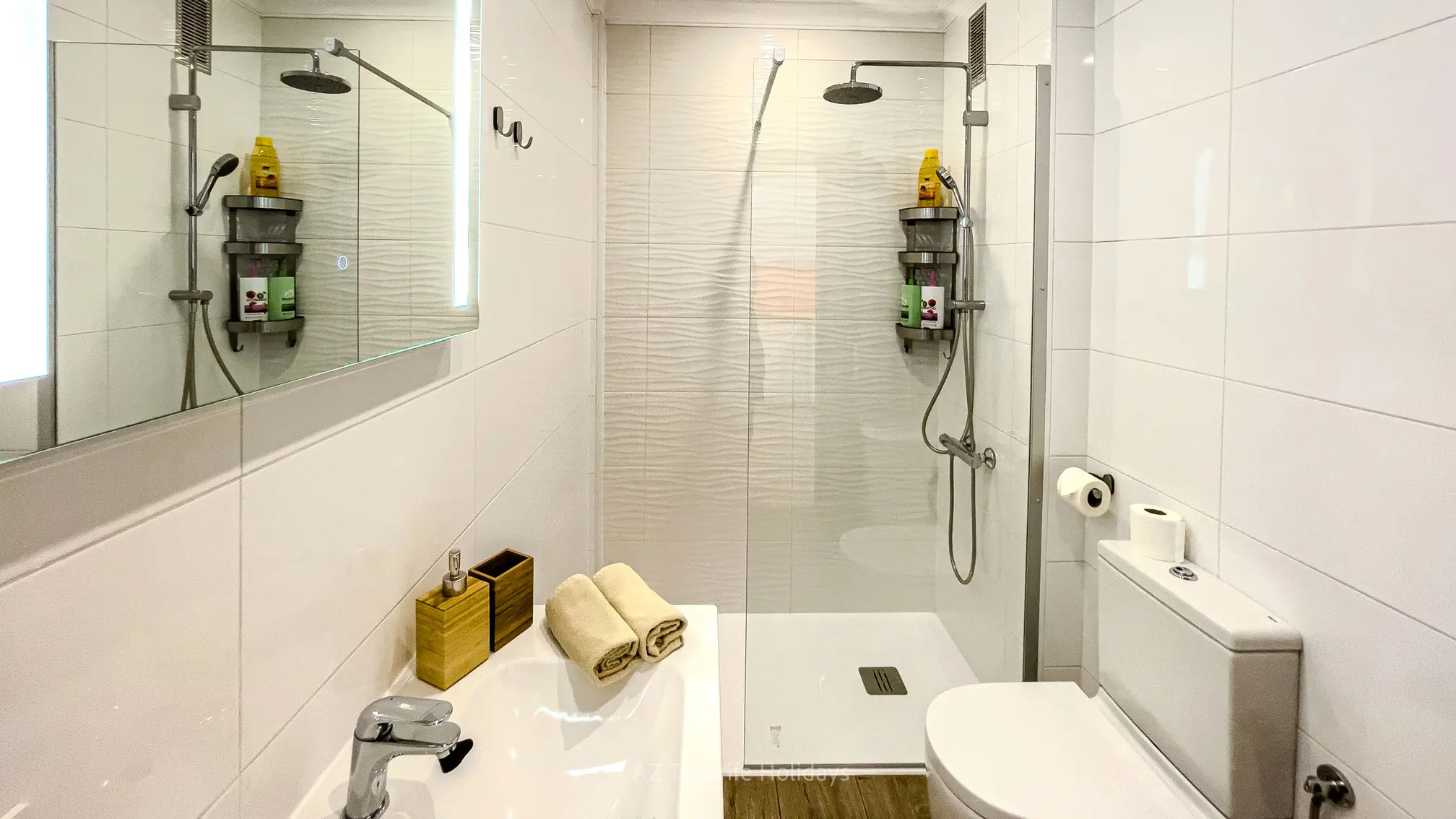 Bathroom with walk in shower at Tenerife Relax Apartment